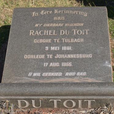 TOIT Rachel, du 1881-1955