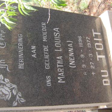 TOIT Martha Louisa, du 1896-1977