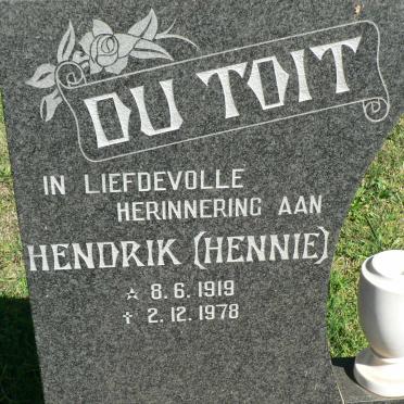 TOIT Hendrik, du 1919-1978