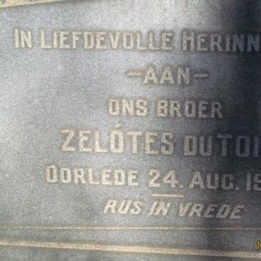 TOIT Zelotes, du -1953