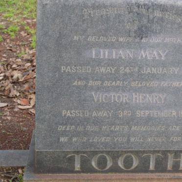 TOOTH Victor Henry -1964 &amp; Lilian May -1957