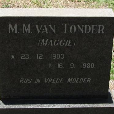 TONDER M.M., van 1903-1980