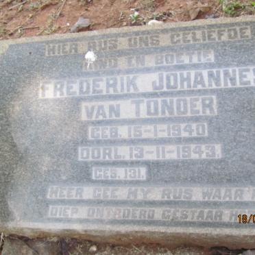 TONDER Frederik Johannes, van 1940-1943
