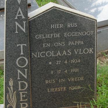 TONDER Nicolaas Vlok, van 1934-1981