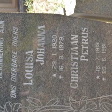 TOIT Christiaan Petrus, du 1919-1981 &amp; Louisa Johanna 1920-1979