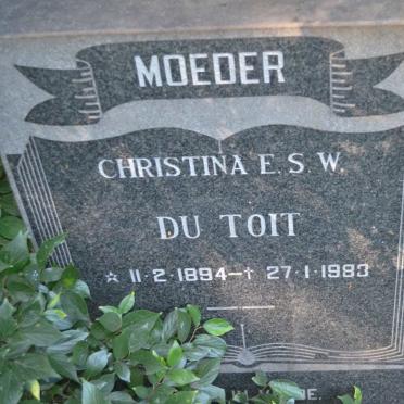 TOIT Christina E.S.W., du 1894-1983