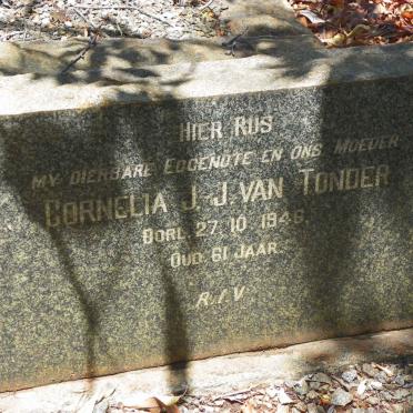 TONDER Cornelia J.J., van -1946