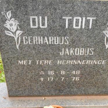 TOIT Gerhardus Jakobus, du 1948-1976