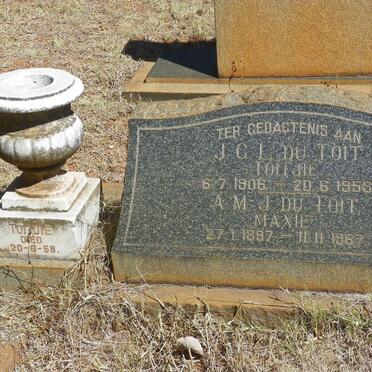 TOIT J.C.L., du 1906-1958 &amp; A.M.J. 1906-1967