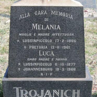 TROJANICH Luca 1877-1966 &amp; Melania 1886-1961