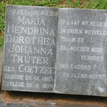 TRUTER Maria Hendrina Dorothea Johanna nee COETZEE 1903-1975