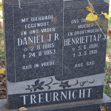 TREURNICHT Daniel J.R. 1885-1953 &amp; Henrietta P.J. 1901-1981