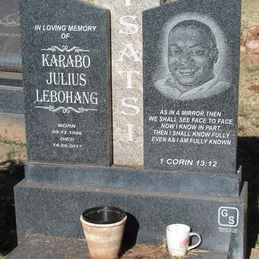 TSATSI Karabo Julius Lebohang 1986-2017