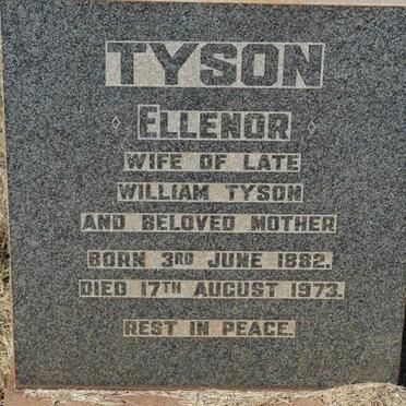 TYSON Ellenor 1882-1973
