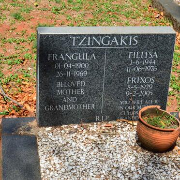 TZINGAKIS Frangula 1900-1969 :: TZINGAKIS Frixos 1929-2005 :: TZINGAKIS Filitsa 1944-1976