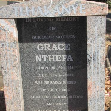 TLHAKANYE Grace Nthepa 1928-2003