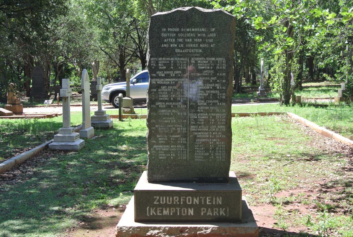 2. Memorial stone - British soldiers who died after the ABO war 1902-1907