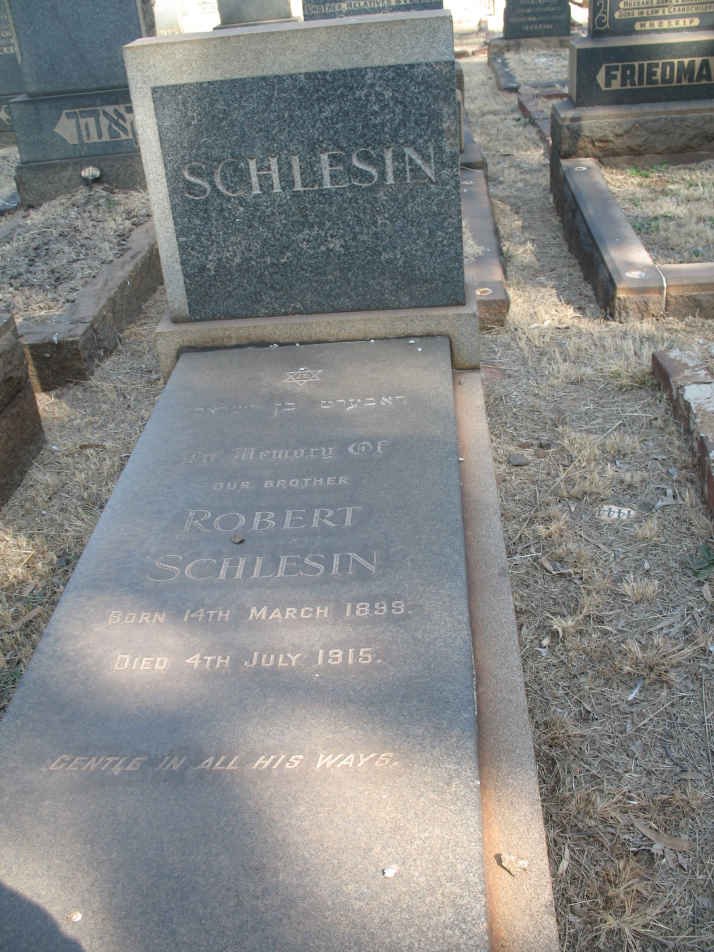 SCHLESIN Robert 1899-1915