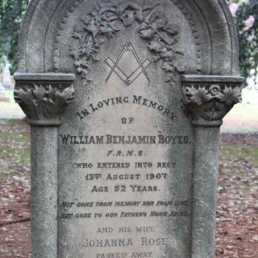 BOYES William Benjamin -1907 &amp; Johanna Rose -1959