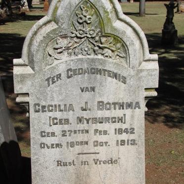 BOTHMA Cecilia J. nee MYBURGH 1842-1913