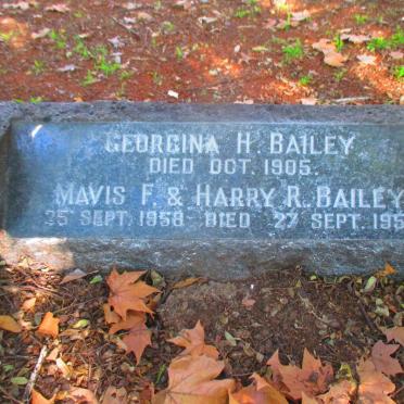 BAILEY Georgina H. -1905 :: BAILEY Harry R. -1958 :: BAILEY Mavis F. -1958 