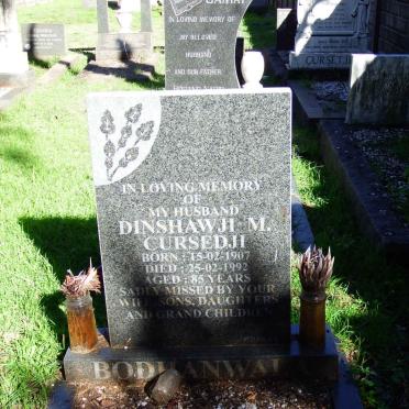 BODHANWALA Dinshawji M. Chursedji 1907-1992