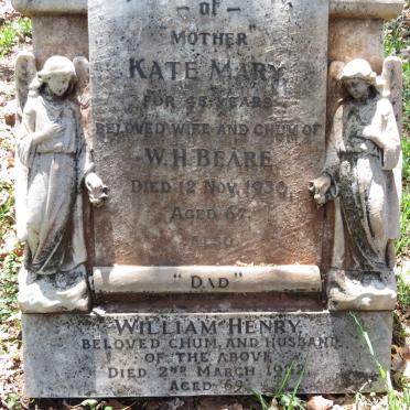 BEARE William Henry -1932 &amp; Kate Mary -1930