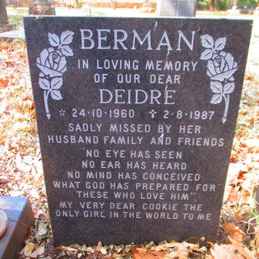 BERMAN Deidre 160-1987