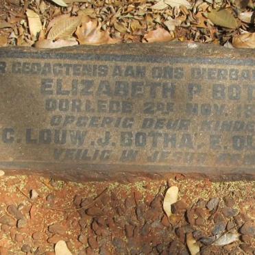 BOTHA Elizabeth P. -189?
