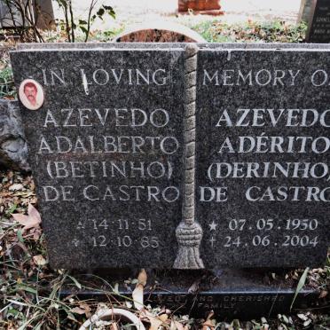 CASTRO Azevedo Adalberto, de 1951-1985 :: CASTRO Azevedo Aderito, de 1950-2004