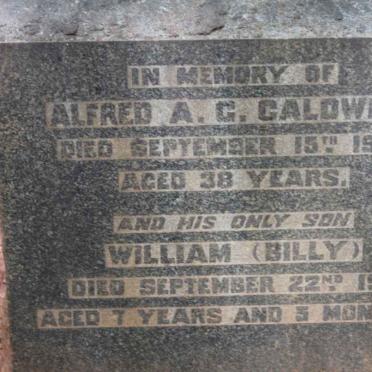 CALDWELL Alfred A.G. -1907 :: CALDWELL William -1911