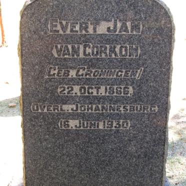 CORKOM Evert Jan, van 1866-1930