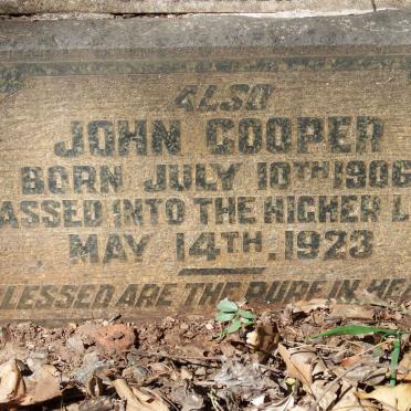 COOPER John 1906-1923