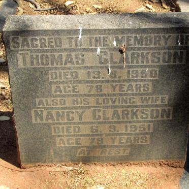 CLARKSON Thomas -1950 &amp; Nancy -1951