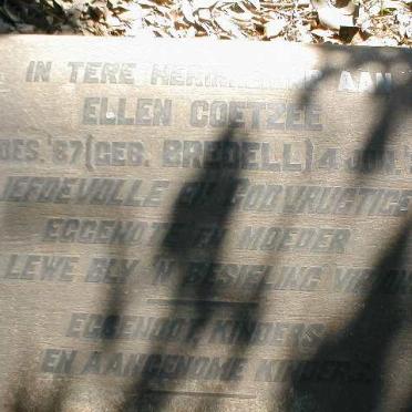COETZEE Ellen nee BREDELL 1887-1936