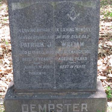 DEMPSTER Patrick J. -19?3 :: DEMPSTER William -1951
