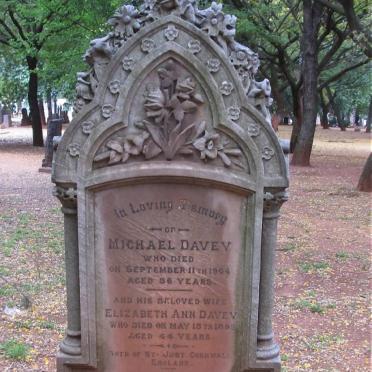DAVEY Michael -1904 &amp; Elizabeth Ann -1893
