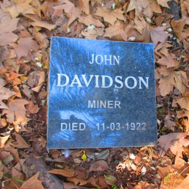 DAVIDSON John -1922