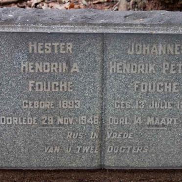 FOUCHE Johannes Hendrik Petrus 1890-1956 &amp; Hendrina A. 1893-1946