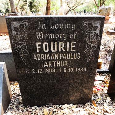 FOURIE Adriaan Paulus 1909-1984