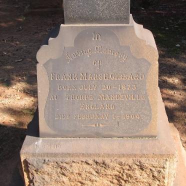 GIBBARD Frank Marsh 1873-1904