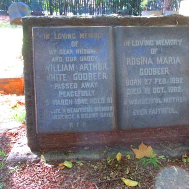 GODBEER William Arthur White -1942 & Rosina Maria 1892-1962
