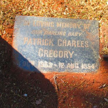 GREGORY Patrick Charles 1953-1954