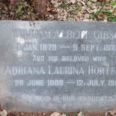GIBSON William Albert 1879-1946 &amp; Adriana Laurina Hortence 1888-1967