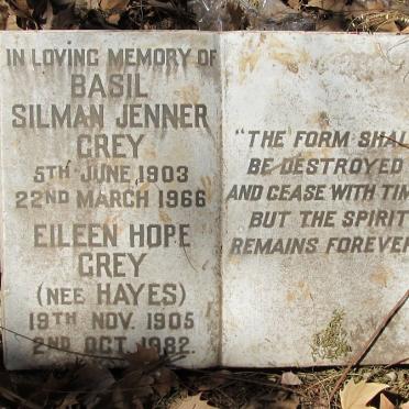 GREY Basil Silman Jenner 1903-1966 &amp; Eileen Hope HAYES 1905-1982