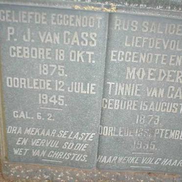 GASS P.J., van 1875-1945 &amp; Tinnie 1873-1935