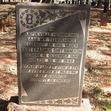 HANEKOM Gert Erasmus Smit 1881-1942