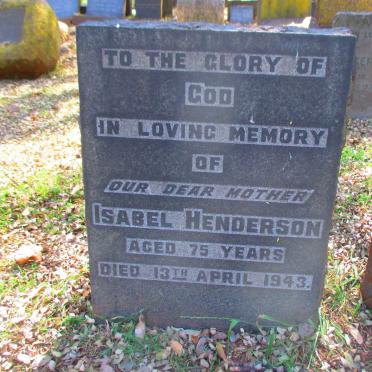 HENDERSON Isabel  -1943