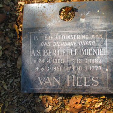 HEES A.S., van 1883-1951 & H.E. 1883-1977