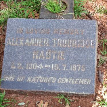 HASTIE Alexander Trobridge 1904-1975